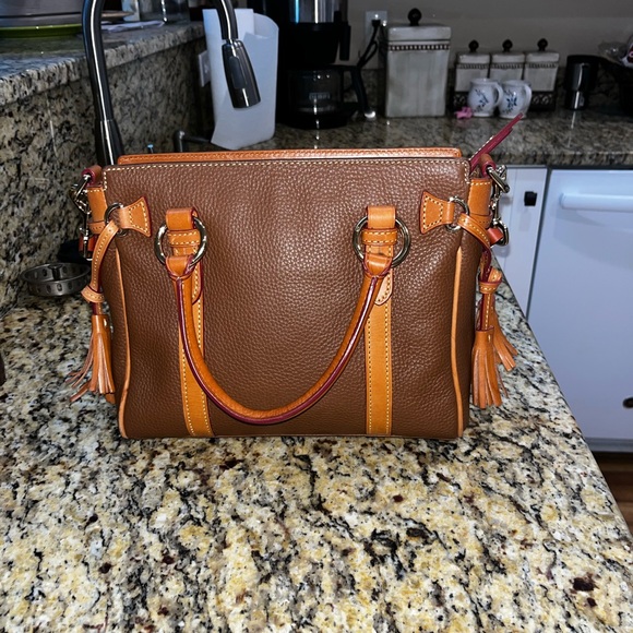 Dooney & Bourke Brown and Tan Leather Bag - Picture 2 of 16